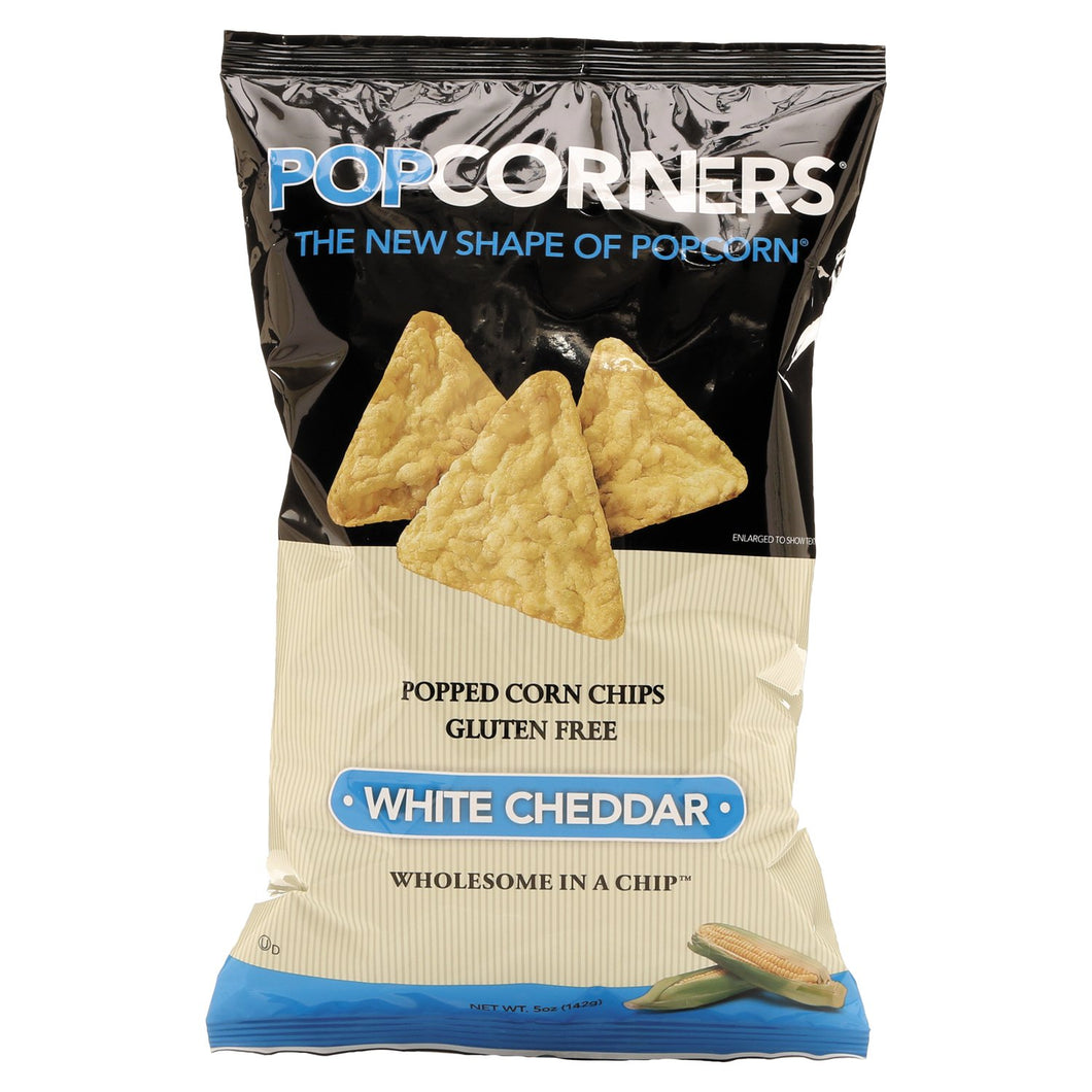 Medora Snacks Popcorners Popped-Corn Chips White Cheddar 12ct