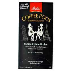 Melitta Coffee Vanilla Creme Brulee Coffee Pods 18ct Back