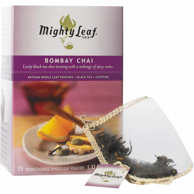 Mighty Leaf Bombay Chai Tea Pouches 15ct