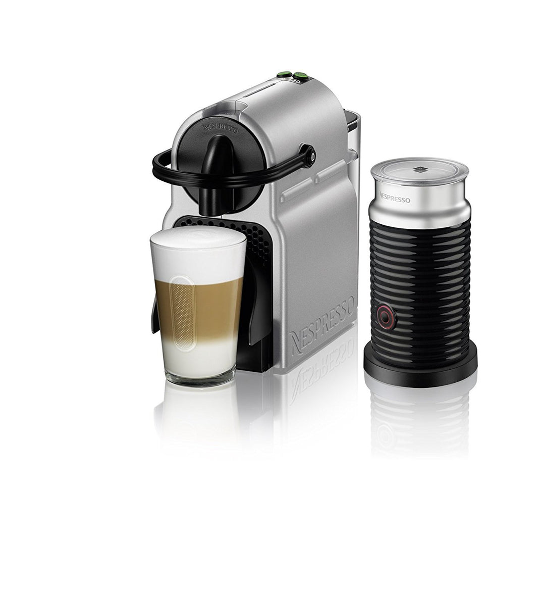 Nespresso Inissia Espresso Machine by De'Longhi with Aeroccino - Silver