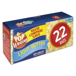 Pop Weaver Microwave Popcorn Light Butter 22ct