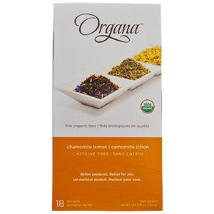 Organa Chamomile Lemon Tea Pods 18ct Box