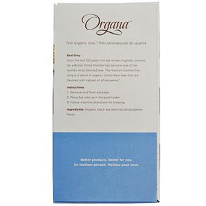 Organa Earl Grey Tea Pods 18ct Box right side
