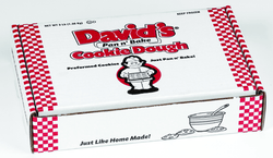 David's Cookies Pre-Formed Frozen Cookie Dough Snickerdoodle/Choc chunk 96ct box