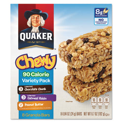 Quaker Granola Bars, Chewy Variety Pack 8 per Box 12 Boxes
