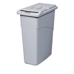 Rubbermaid 23 Gallon Light Gray Slim Jim Confidential Document Receptacle with Lid