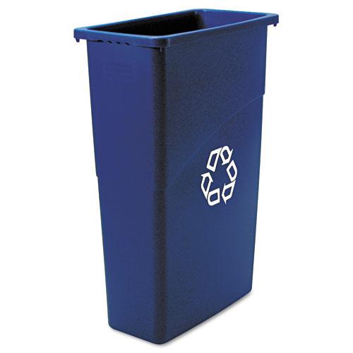 Rubbermaid Commercial 23 Gallon Blue Slim Jim Recycling Container