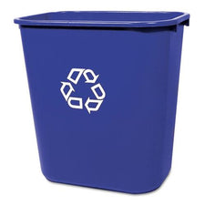 Rubbermaid Commercial 28 1/8 Quart Blue Medium Deskside Recycling Container