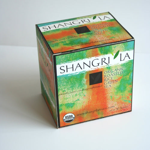 Shangri La Organic Roasted Rice Green Tea Sachets 15ct