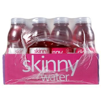 Skinny Water Raspberry Pomegranate Crave Control 24 16.9oz Bottles Box Side
