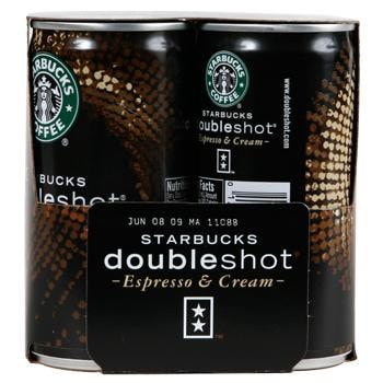 Starbucks DoubleShot Espresso Drink 12 6.5oz Cans Left Side