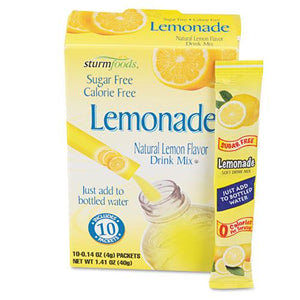 Sturm Foods Lemonade Sugar Free Stick Packs 10ct Box