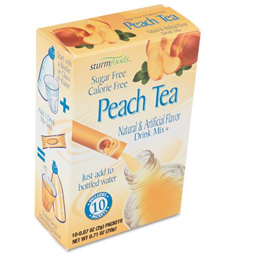 Sturm Foods Peach Tea Sugar Free Stick Packs 10ct Box