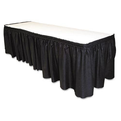 Tablemate 29 x 14 Black Table Set Linen-Like Table Skirting