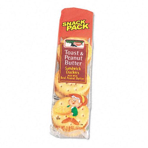 Toast & Peanut Butter Sandwich Crackers 8 Cracker Snack Packs 12ct Box