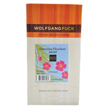 Wolfgang Puck Coffee Hawaiian Hazelnut Decaf Pods 18ct Box